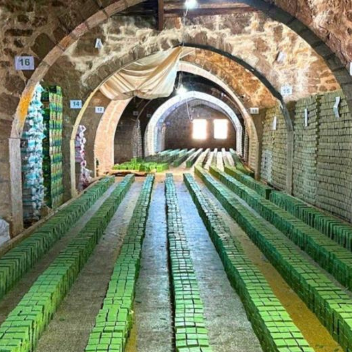 Bar soaps made from olive oil.