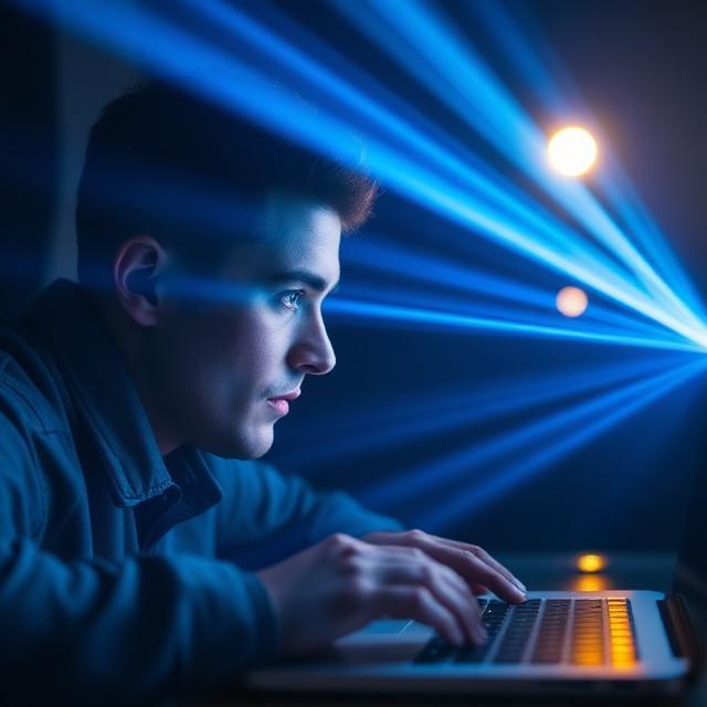 Blue light causing premature aging.