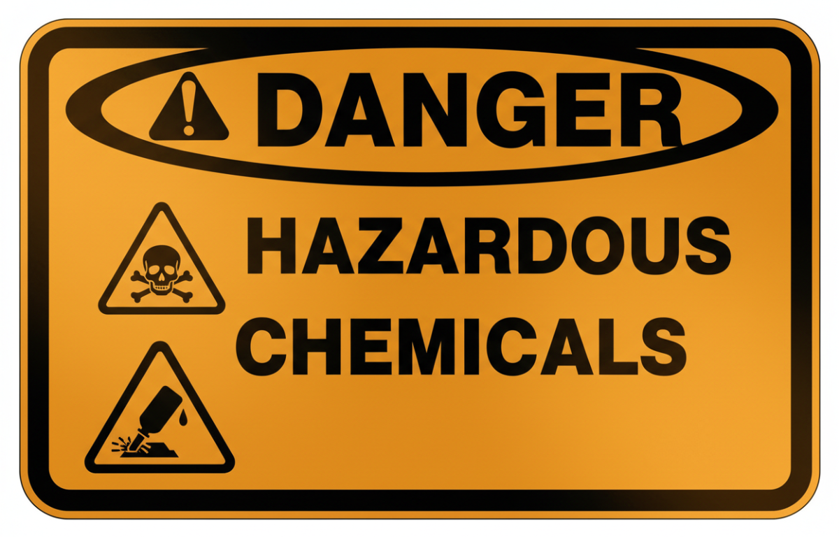 hazardous chemicals warning sign
