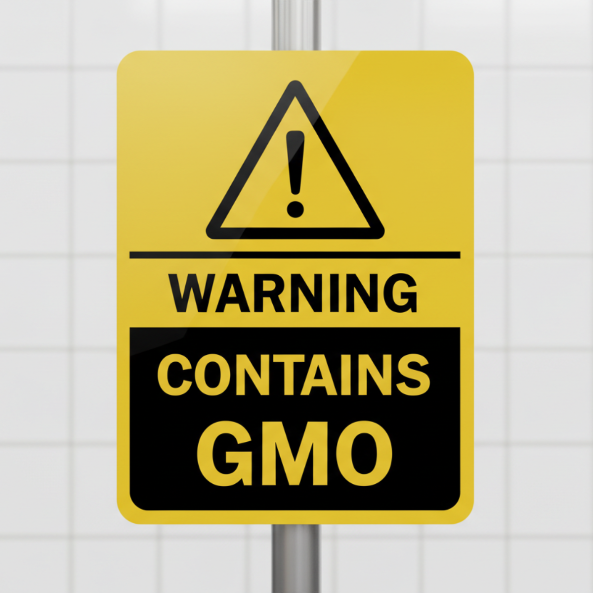 GMO warning sign